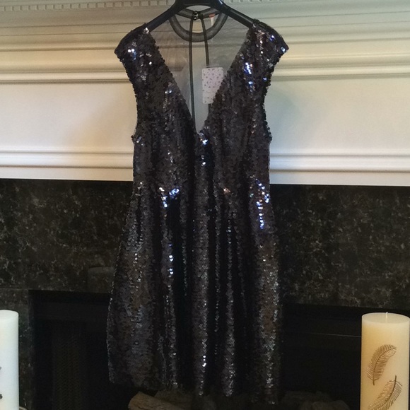 Free People black Sequin dress sz.XS - Picture 8 of 14